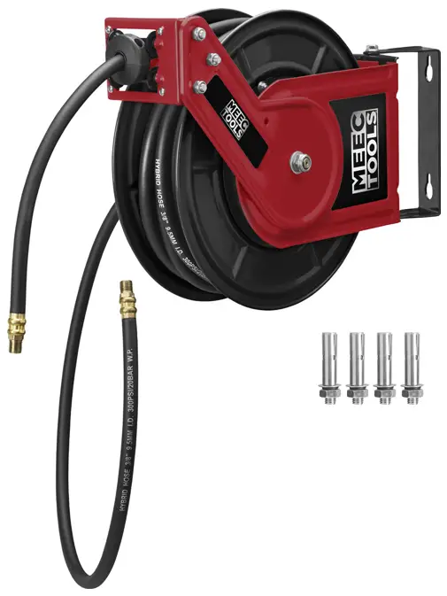 MEEC TOOLS 016850 15m 2 8 Inch Hose Retractor