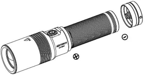 NEXTORCH 1868508 L10 Max 1200M 400LM Long Shoot LEP Flashlight - Battery replacement