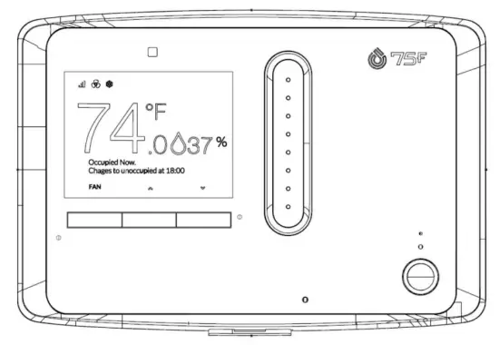 75F HyperStat Commercial Thermostat