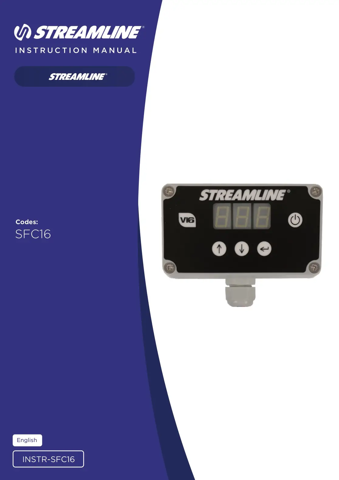 Streamline SFC16 Digital Variable Controller Instruction Manual