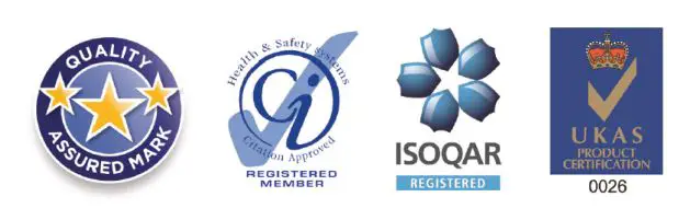 quality assured, registered member,isoqar registered, ukas icon
