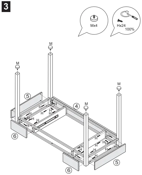 VEIKOUS IW 007 1 47 Inch Rectangular Brown 1 Drawer Wooden Metal Writing Desk - product 3