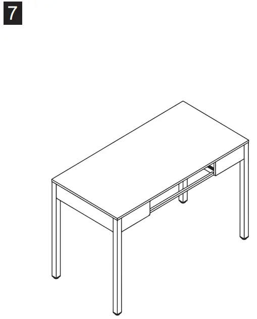 VEIKOUS IW 007 1 47 Inch Rectangular Brown 1 Drawer Wooden Metal Writing Desk - product 7