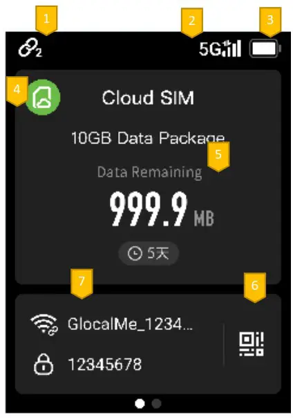 Hongkong Ucloudlink Network Technology GLMU21A01 5G Wireless Data Terminal - Display 2