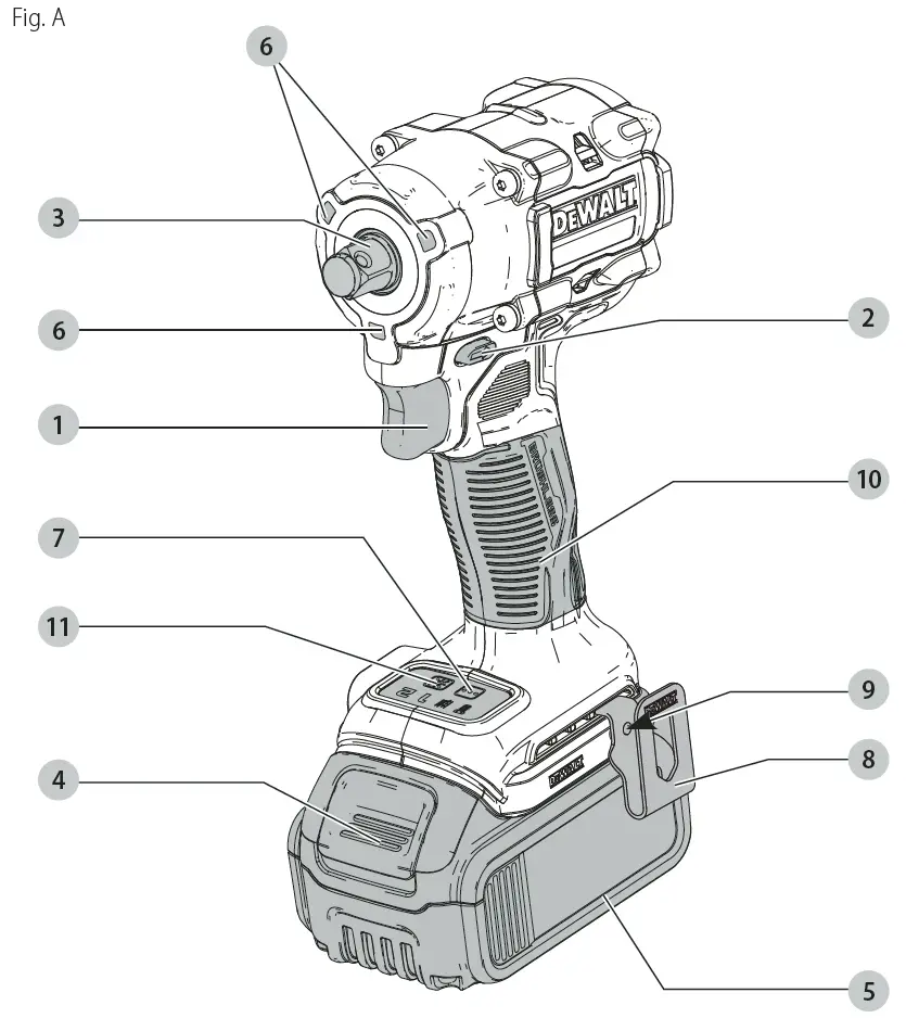 DEWALT-DCF921-18v-XR-Cordless-Brushless-1-2-Compact-Impact-Wrench-fig-1