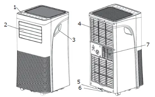 COSTWAY FP10122US-Portable Air-Conditioner-fig 1