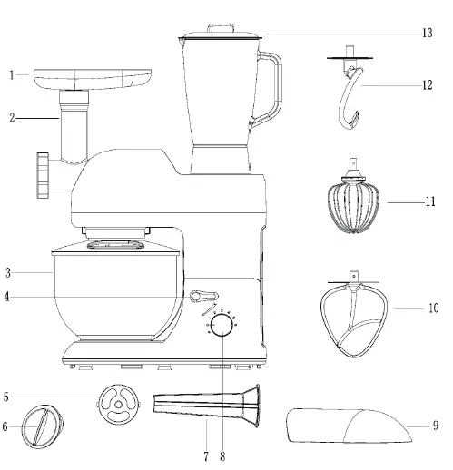 Klarstein-10006254-Bella-Food-Processor-fig-2