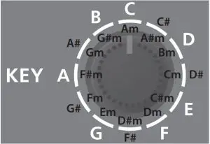 Using the Key knob Inductions