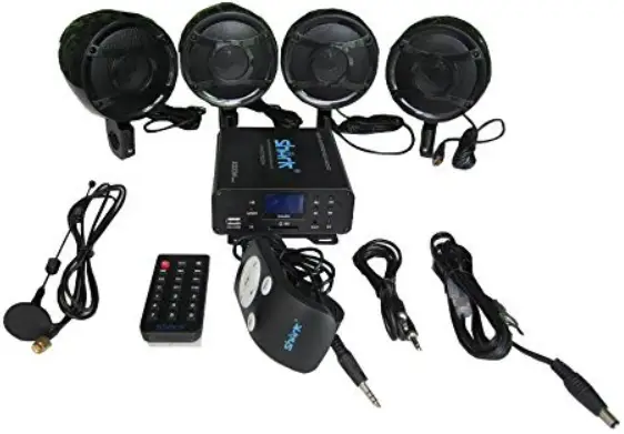 Shark SHKC7800N 2000W 4.1 Channel Motorcycle Marine Audio Speaker