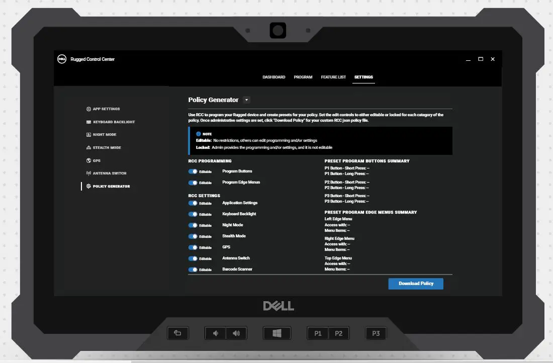 DELL Rugged Control Center 25