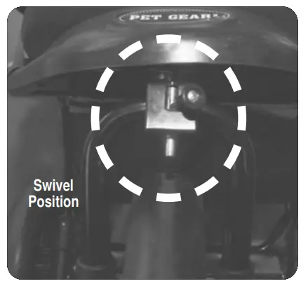 Stroller in swivel position