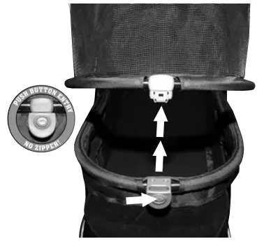 Open the stroller canopy