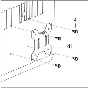 Attach the Side VESA Plates to the Monitors
