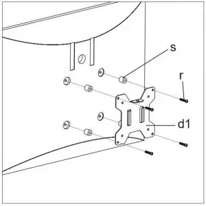 Attach the Side VESA Plates to the Monitors