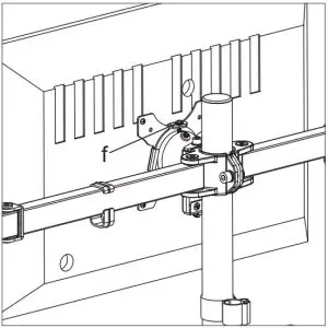 Slide the Side Monitors onto the Head of Swivel Arm