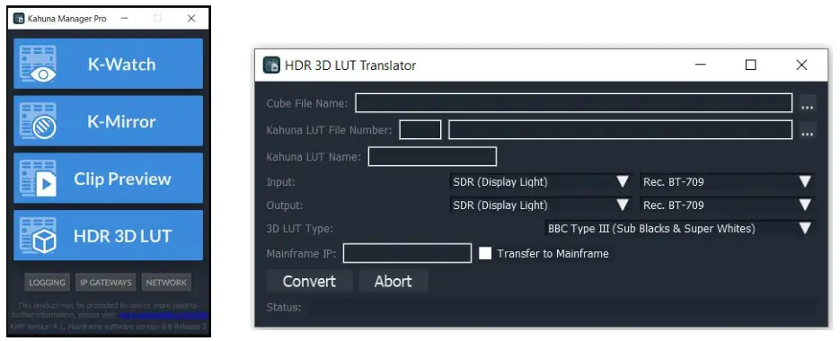 GV K Manager Pro Application Software - HDR 3D LUTTranslator