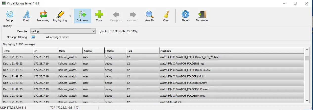 GV K Manager Pro Application Software - Syslog Server Logging 2