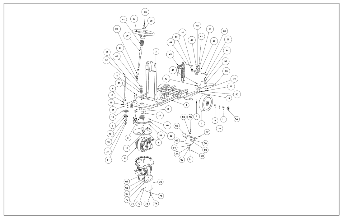 ipc T581ID FLOOR WASHER - FRAME