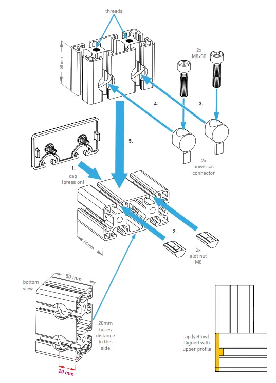 MONSTER 0401 Rail Mount Mouse - ASSEMBLY