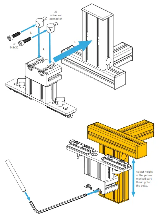 MONSTER 0401 Rail Mount Mouse - Adjust height