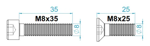 MONSTER 0401 Rail Mount Mouse - BOLT DIMENSIONS