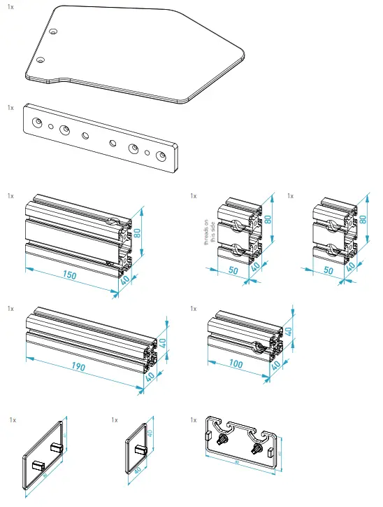 MONSTER 0401 Rail Mount Mouse - PARTS