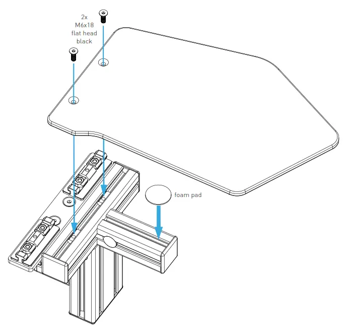 MONSTER 0401 Rail Mount Mouse - flat head