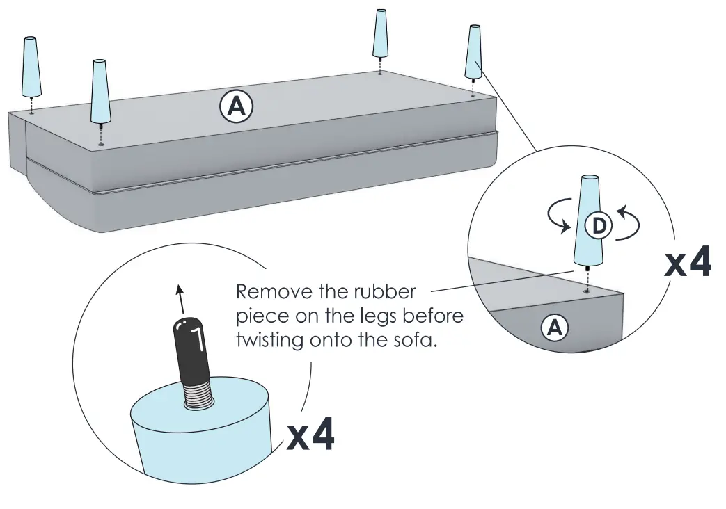 MELLOW HD MLSF JU DG LS Jules 29.9 in Fabric 2 Seater Modern Armless Loveseat - fig 1