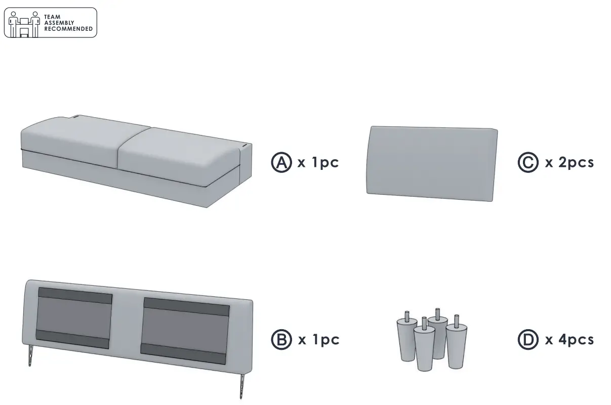 MELLOW HD MLSF JU DG LS Jules 29.9 in Fabric 2 Seater Modern Armless Loveseat - fig