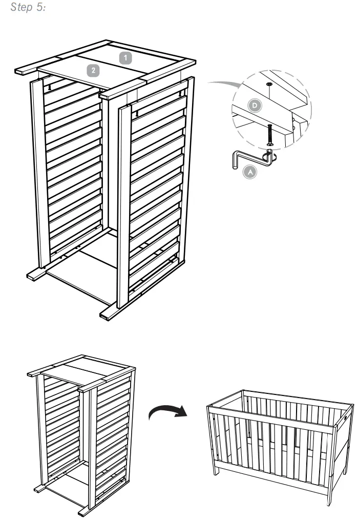 Silver Cross 1128910 Bromley Oak Cot Bed - fig 4