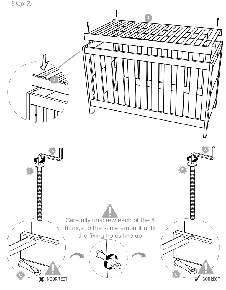 Silver Cross 1128910 Bromley Oak Cot Bed - fig 6