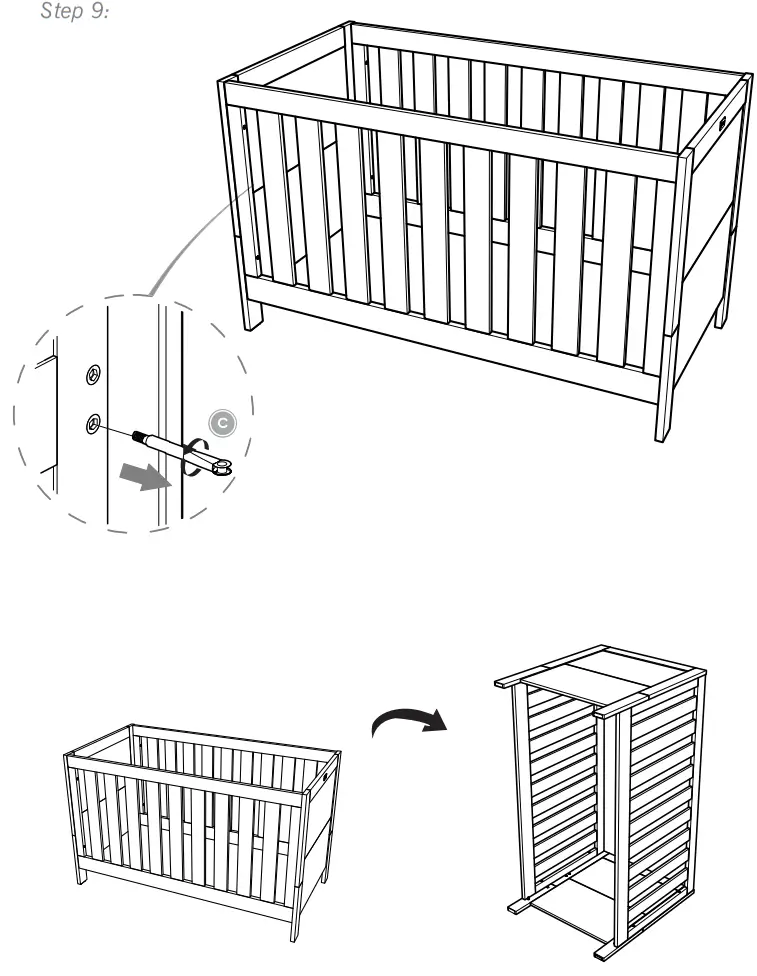 Silver Cross 1128910 Bromley Oak Cot Bed - fig 8