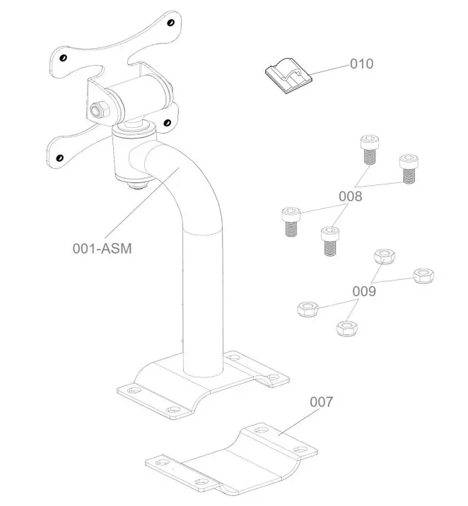 BODYCRAFT VR-Bracket-001-ASM SP-Bracket for Indoor Training Cycles - Figure 1
