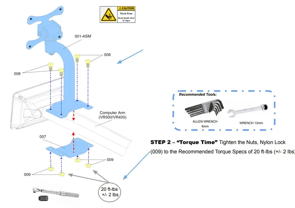 BODYCRAFT VR-Bracket-001-ASM SP-Bracket for Indoor Training Cycles - Figure 3