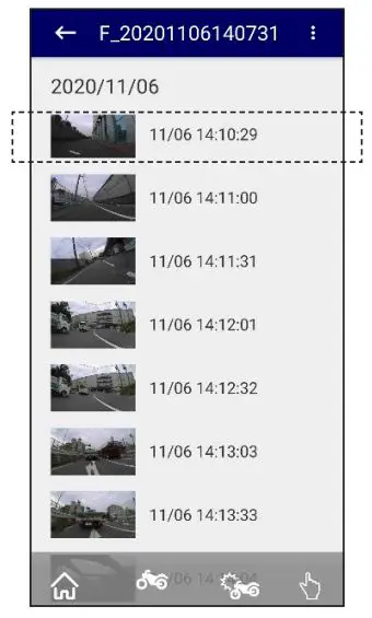 KENWOOD STZRF200WD Motorsports Dual Camera Recording System User Guide - Tap the video you would like to view