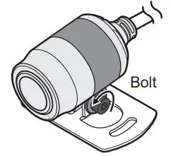 KENWOOD STZRF200WD Motorsports Dual Camera Recording System User Guide - Use the included hex wrench to loosen the bolt on the installation bracket