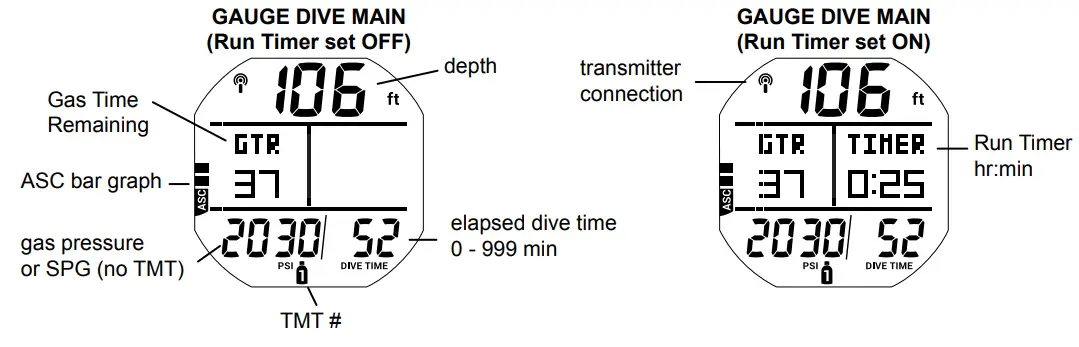 AQUA LUNG i450T Hoseless Air Integrated Wrist Watch Dive Computer w USB - fig 115