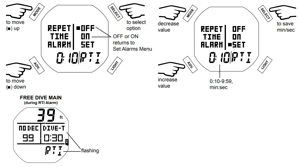 AQUA LUNG i450T Hoseless Air Integrated Wrist Watch Dive Computer w USB - fig 128