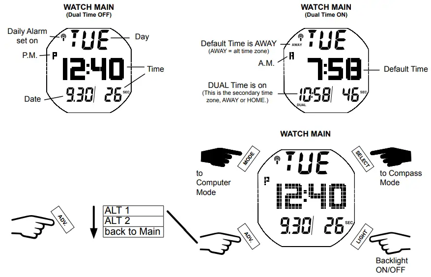 AQUA LUNG i450T Hoseless Air Integrated Wrist Watch Dive Computer w USB - fig 13