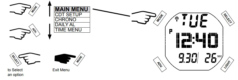 AQUA LUNG i450T Hoseless Air Integrated Wrist Watch Dive Computer w USB - fig 16