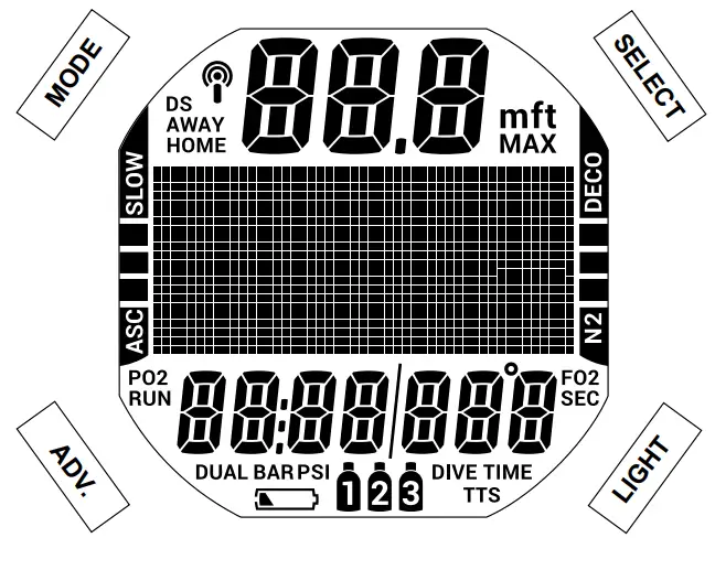 AQUA LUNG i450T Hoseless Air Integrated Wrist Watch Dive Computer w USB - fig 2