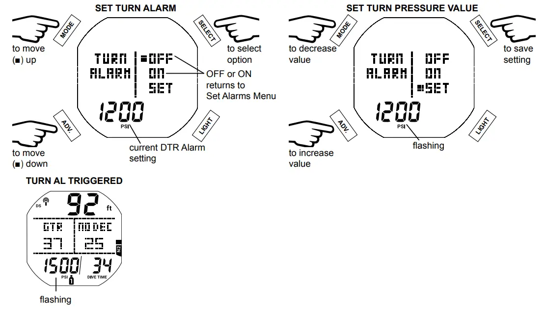 AQUA LUNG i450T Hoseless Air Integrated Wrist Watch Dive Computer w USB - fig 65