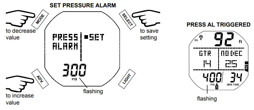 AQUA LUNG i450T Hoseless Air Integrated Wrist Watch Dive Computer w USB - fig 66