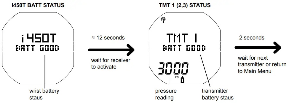AQUA LUNG i450T Hoseless Air Integrated Wrist Watch Dive Computer w USB - fig 82