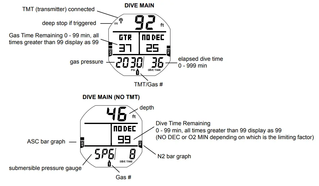 AQUA LUNG i450T Hoseless Air Integrated Wrist Watch Dive Computer w USB - fig 84