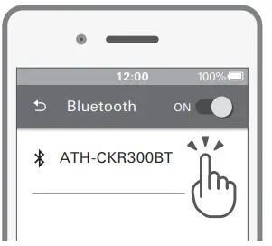 Audio-Technica ATH-CKR300BTBL Wireless Headphones-5
