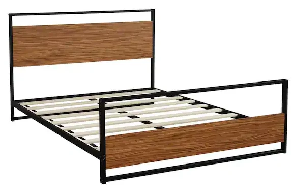 GODEER-WF291491AAP-Brown-Wood-Frame-King-Bed-product-image