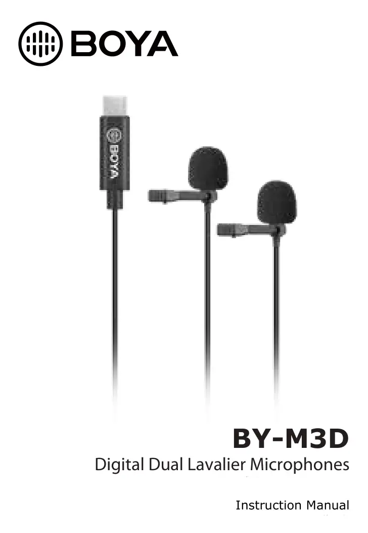 BOYA BY-M3D Digital Dual Lavalier Microphones Instruction Manual