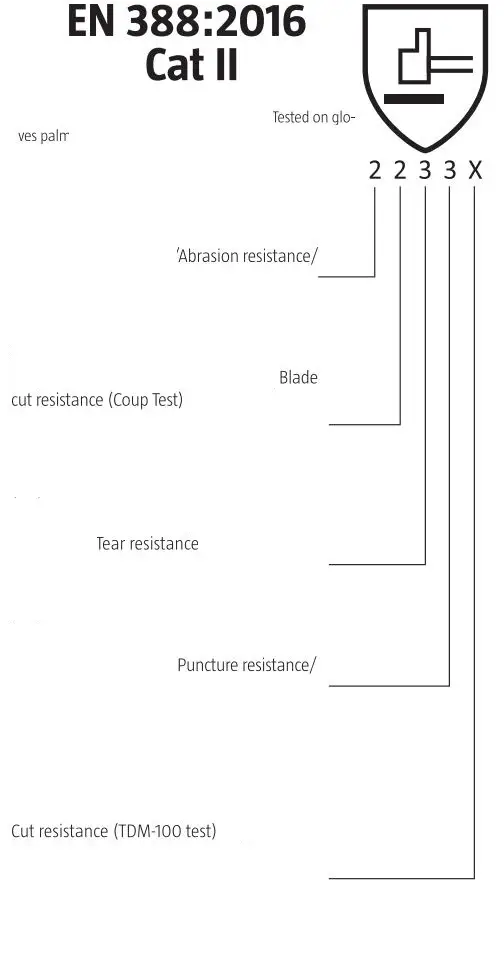 BLUEWEAR Rough Workwear Work Gloves User Manual - EN 388 2016 Cat II