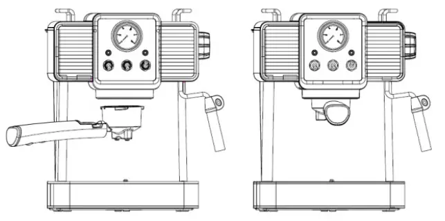 Livoo DOD174 Espresso Coffee Maker - appliance by rotating
